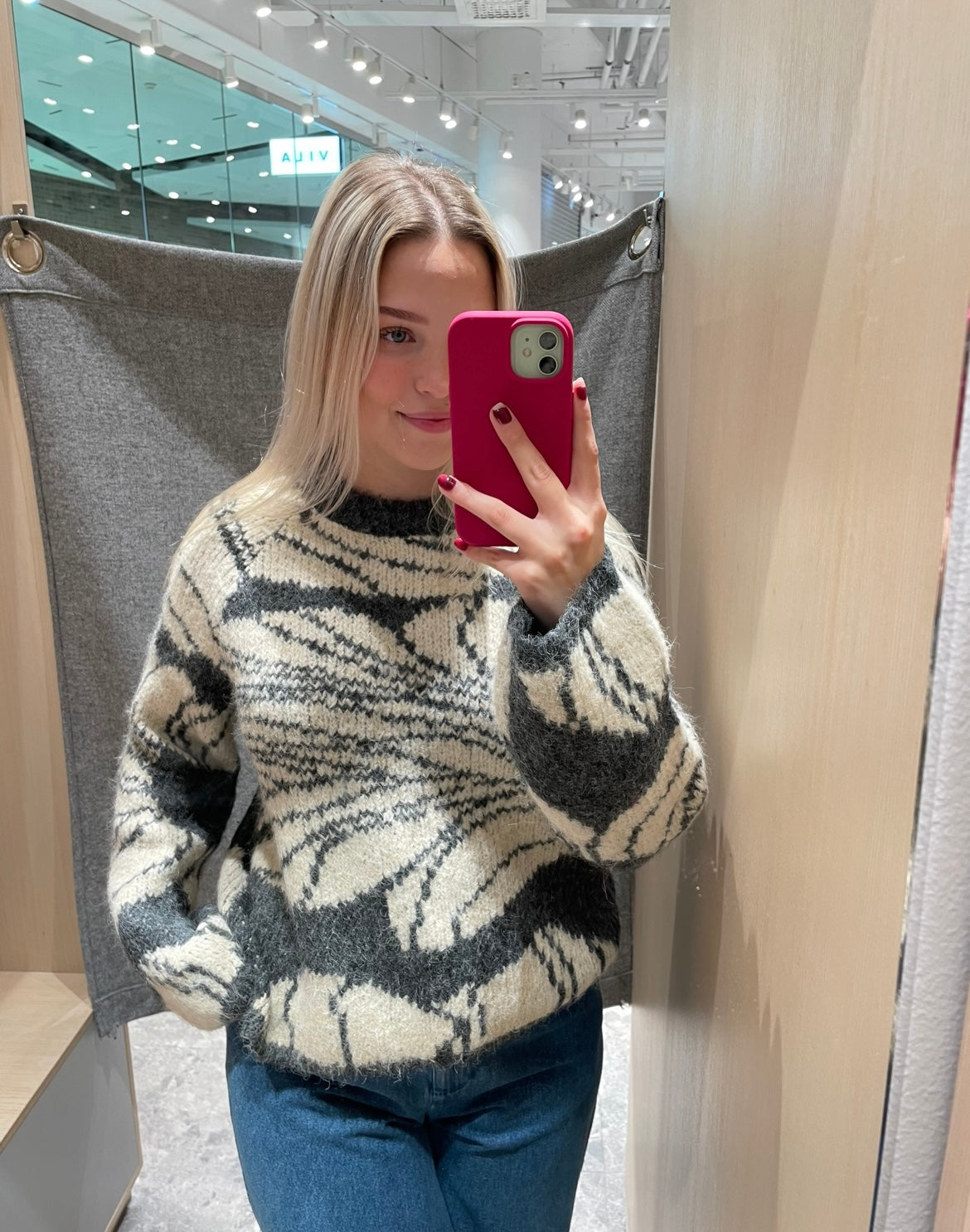 OBJJULINE Pullover - Dark Grey Melange