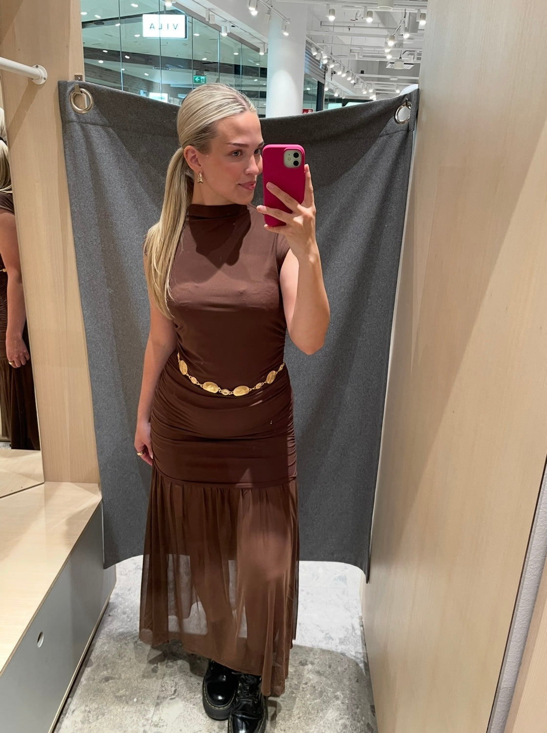 VIKENZA Long Dress - Shaved Chocolate