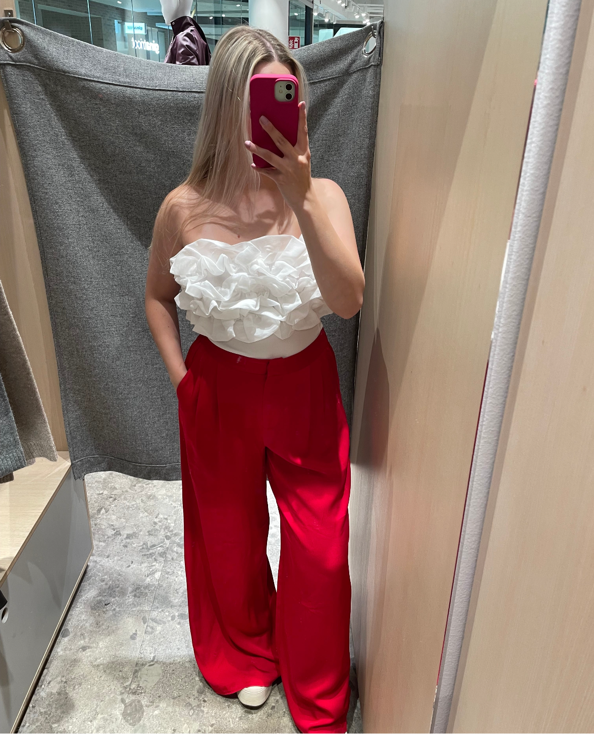 SLFLEONORE Trousers - Equestrian Red