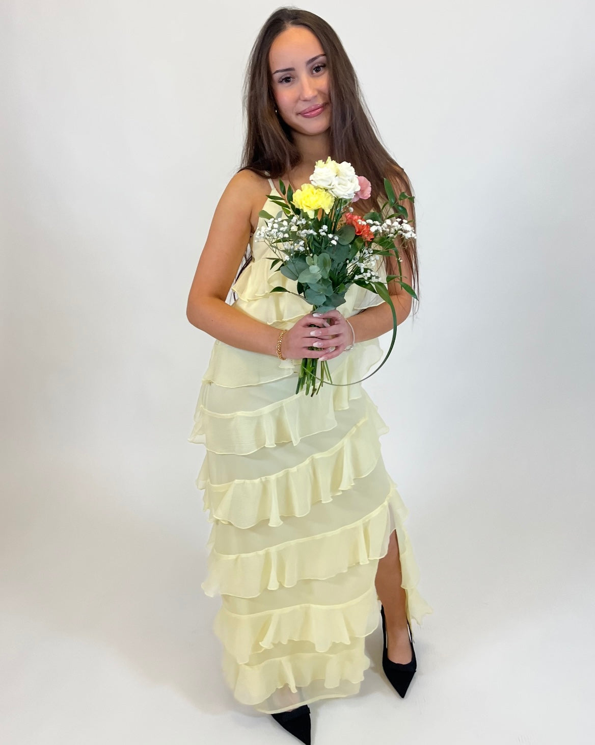 VILUNA Midi Dress - Pastel Yellow