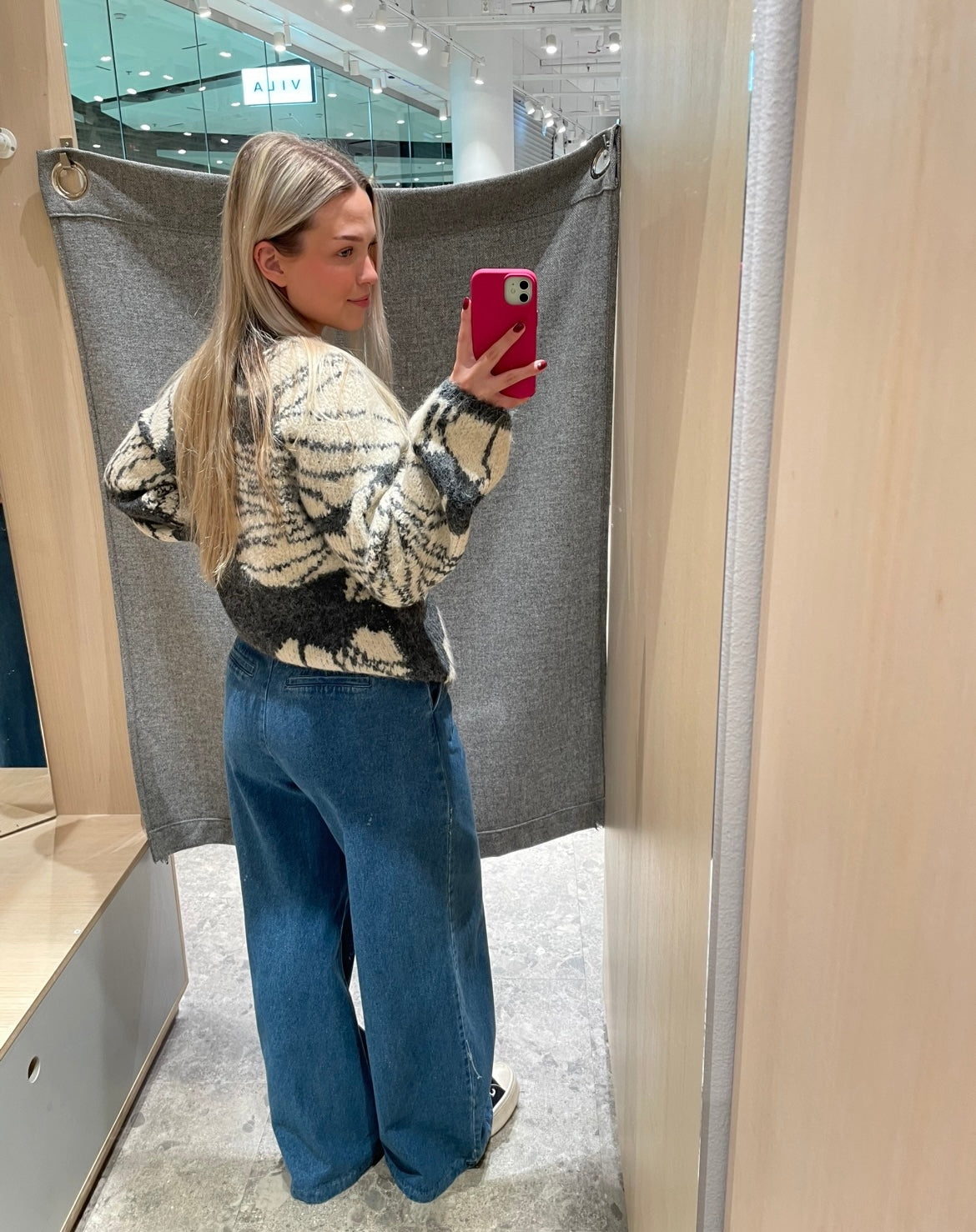 VIFILUCA Trousers - Medium Blue Denim