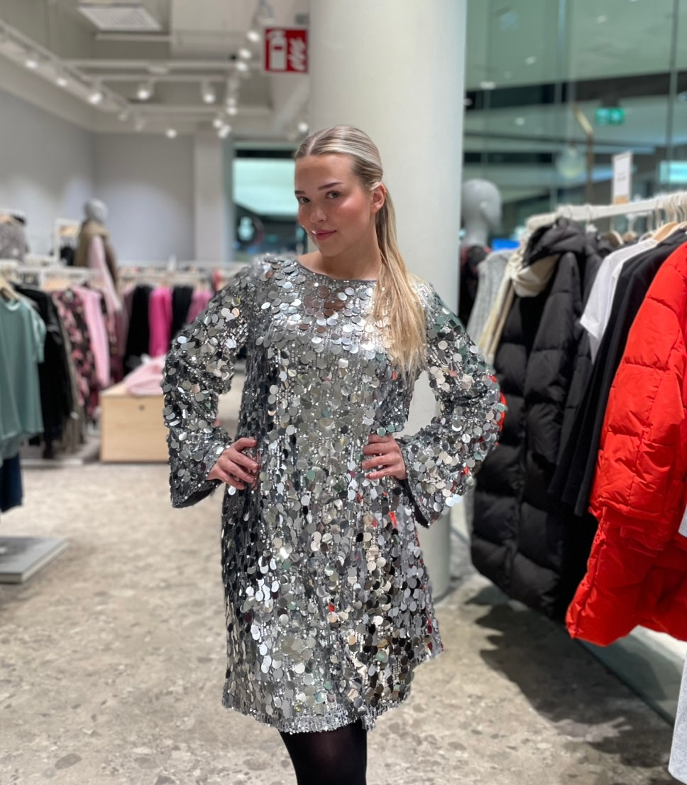 VICHAYA Short Dress - Silver